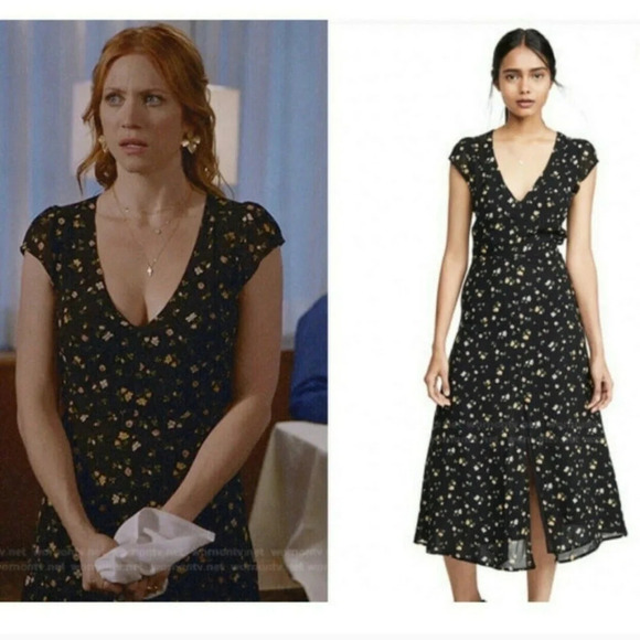 Reformation Wellfleet Venezia Floral Midi Dress Multicolor 33777 - Picture 1 of 11